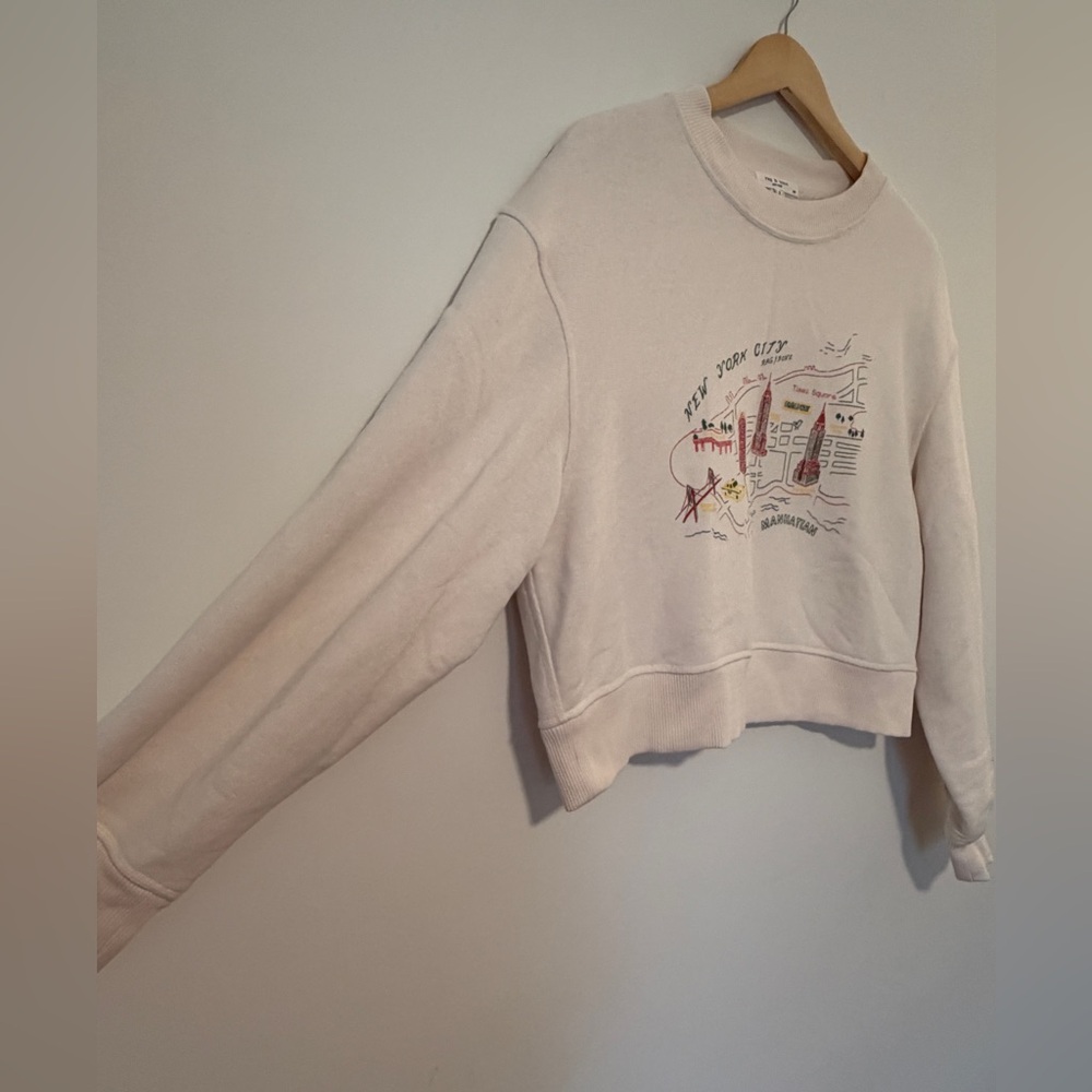 Rag & Bone New York Cropped Terry Crewneck Sweatshirt - Picture 4 of 6